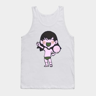 I draw chibi pastel pink tomo with volleyball / azumanga daioh Tank Top